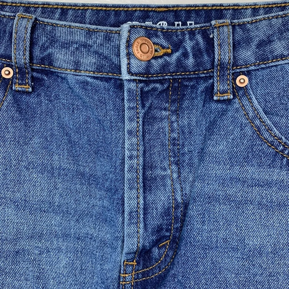 WILD FABLE Jean Shorts HIGH RISE SHORT Destroyed Hem Button Fly 5 Pocket 10